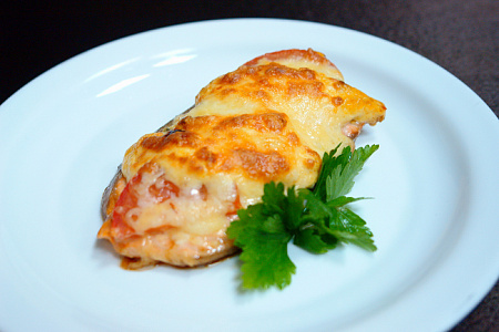 Горбуша запеч. с краб. палочками 100г