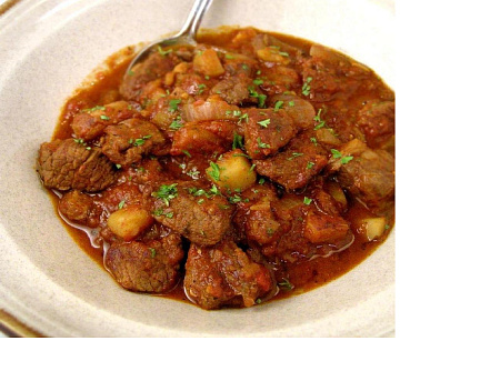 Свинина с грибами и овощами 